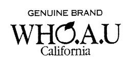GENUINE BRAND WHO.A.U CALIFORNIA trademark