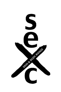 SEXC SKIN & BODY RANGE trademark
