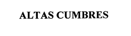 ALTAS CUMBRES trademark