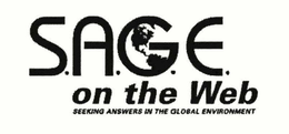 SAGE ON THE WEB SEEKING ANSWERS IN THE GLOBAL ENVIRONMENT trademark