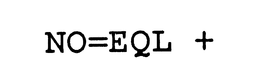 NO=EQL + trademark