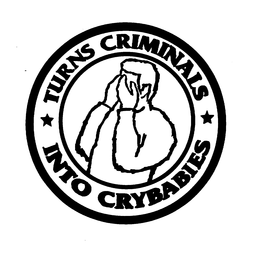 TURNS CRIMINALS INTO CRYBABIES trademark