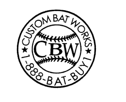 CUSTOM BAT WORKS CBW 1-888-BAT-BUY1 trademark