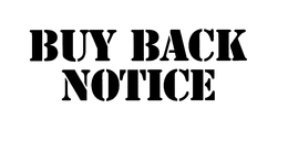 BUY BACK NOTICE trademark