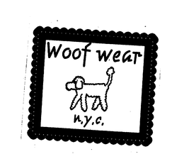 WOOF WEAR N Y C trademark