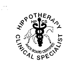 HIPPOTHERAPY CLINICAL SPECIALIST HPCS AHCB BOARD CERTIFIED trademark