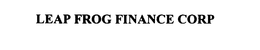 LEAP FROG FINANCE CORP trademark