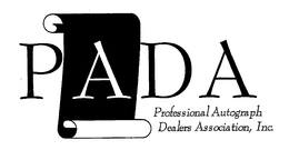 PADA PROFESSIONAL AUTOGRAPH DEALERS ASSOCIATION INC. trademark