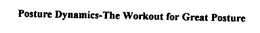 POSTURE DYNAMICS-THE WORKOUT FOR GREAT POSTURE trademark