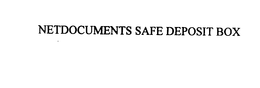 NETDOCUMENTS SAFE DEPOSIT BOX trademark
