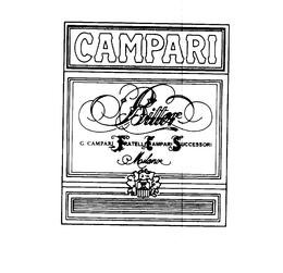 CAMPARI BITTER G. CAMPARI FRATELLI CAMPARI SUCCESSORI MILANO trademark