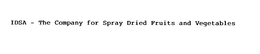 IDSA - THE COMPANY FOR SPRAY DRIED FRUITS AND VEGETABLES trademark