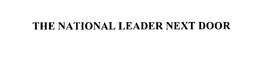 THE NATIONAL LEADER NEXT DOOR trademark
