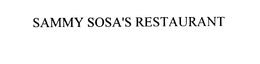 SAMMY SOSA' S RESTAURANT trademark