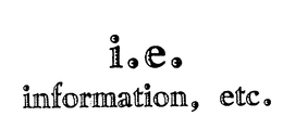 I.E. INFORMATION, ETC. trademark