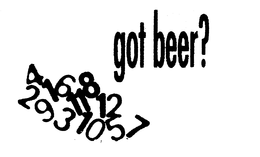GOT BEER? 123456789101112 trademark