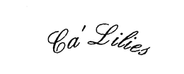 CA'LILIES trademark