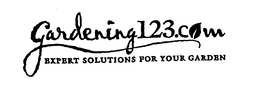 GARDENING123.COM EXPERT SOLUTIONS FOR YOUR GARDEN trademark
