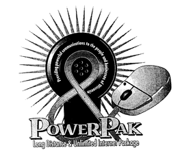 PROVIDING POWERFULL COMMUNICATION TO THE PEOPLE AND BUSINESS OF WISCONSIN POWERPAK LONG DISTANCE & UNLIMITED INTERNET PACKAGE trademark