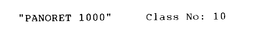 PANORET 1000 trademark
