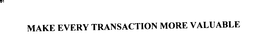 MAKE EVERY TRANSACTION MORE VALUABLE trademark