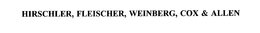 HIRSCHLER, FLEISCHER, WEINBERG, COX & ALLEN trademark