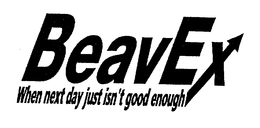 BEAVEX WHEN NEXT DAY JUST ISN'T GOOD ENOUGH trademark
