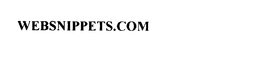 WEBSNIPPETS.COM trademark
