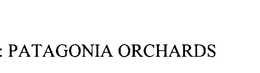 PATAGONIA ORCHARDS trademark
