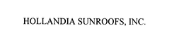 HOLLANDIA SUNROOFS trademark