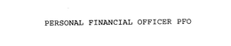 PERSONAL FINANCIAL OFFICER PFO trademark