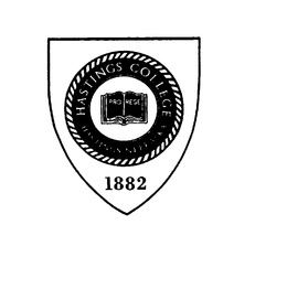 HASTINGS COLLEGE HASTINGS, NEBRASKA 1882 trademark