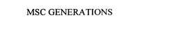 MSC GENERATIONS trademark