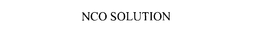 NCO SOLUTION trademark