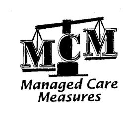 M C M  MANAGED CARE MEASURES trademark