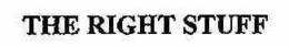 THE RIGHT STUFF trademark