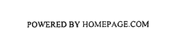 POWERED BY HOMEPAGE.COM trademark