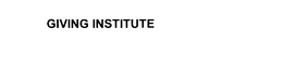 GIVING INSTITUTE trademark