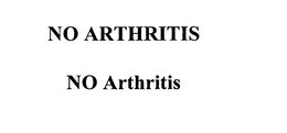 NO ARTHRITIS trademark