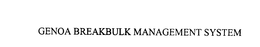 GENOA BREAKBULK MANAGEMENT SYSTEM trademark