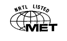 NRTL LISTED MET trademark