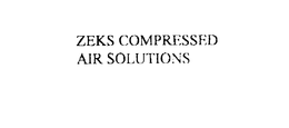 ZEKS COMPRESSED AIR SOLUTIONS trademark