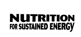 NUTRITION FOR SUSTAINED ENERGY trademark