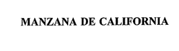 MANZANA DE CALIFORNIA trademark
