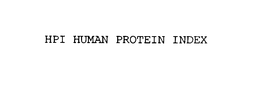 HPI HUMAN PROTEIN INDEX trademark