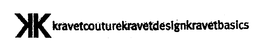 KK KRAVETCOUTUREKRAVETDESIGNKRAVETBASICS trademark