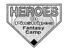 HEROES IN PINSTRIPES FANTASY CAMP trademark