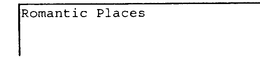 ROMANTIC PLACES trademark