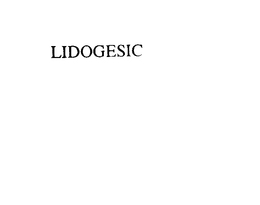 LIDOGESIC trademark