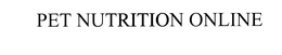 PET NUTRITION ONLINE trademark